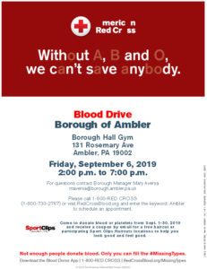 Icon of Red Cross Blood Drive Flyer 9-6-2019